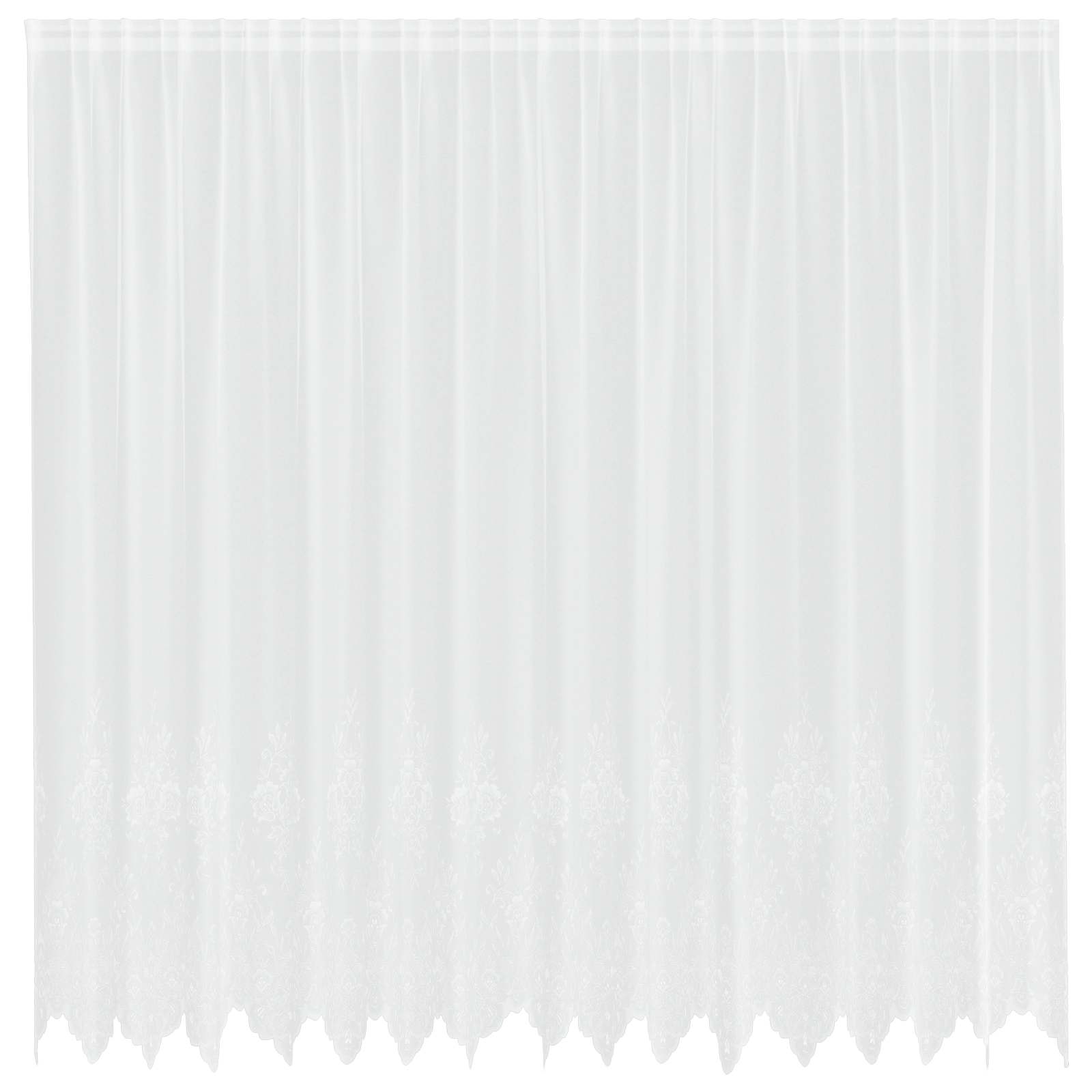 Spetsgardin Vit 245 x 400 cm Polyester