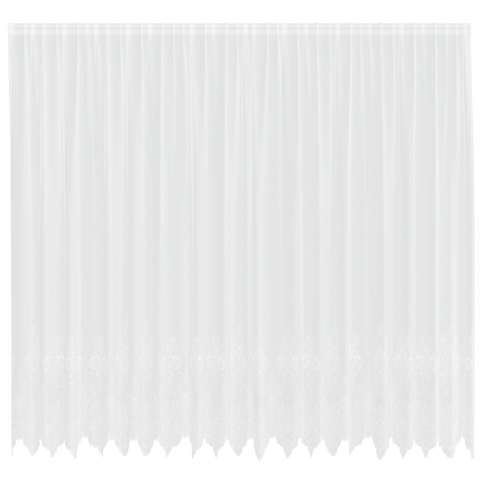 Spetsgardin Vit 280 x 500 cm Polyester