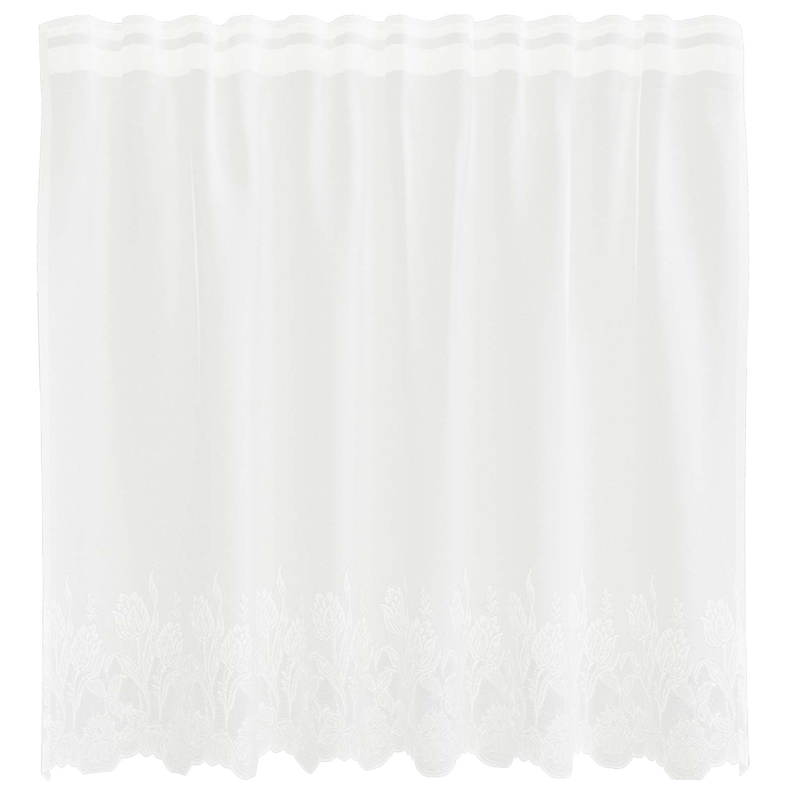 Spetsgardin Vit 100 x 150 cm Polyester