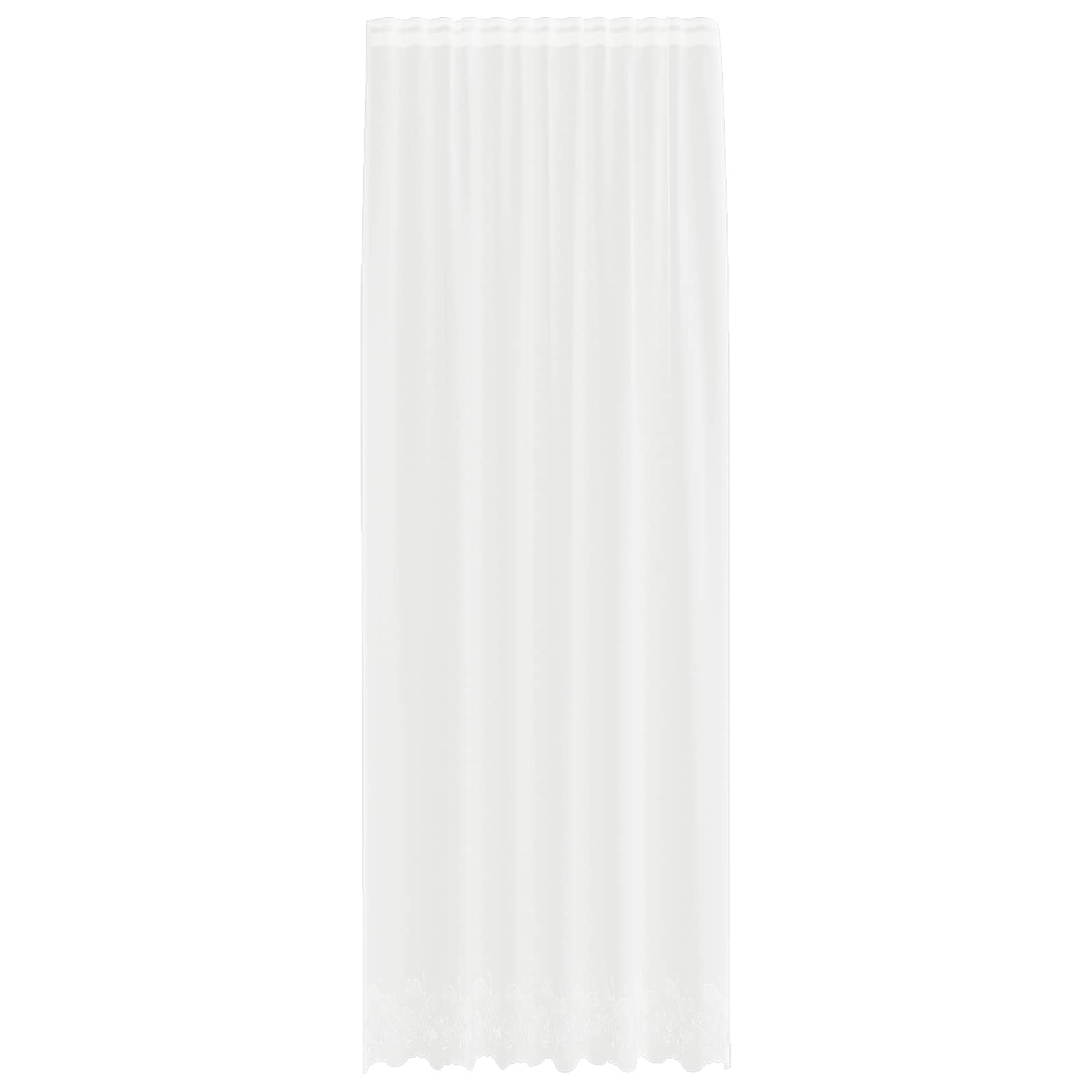Spetsgardin Vit 300 x 150 cm Polyester