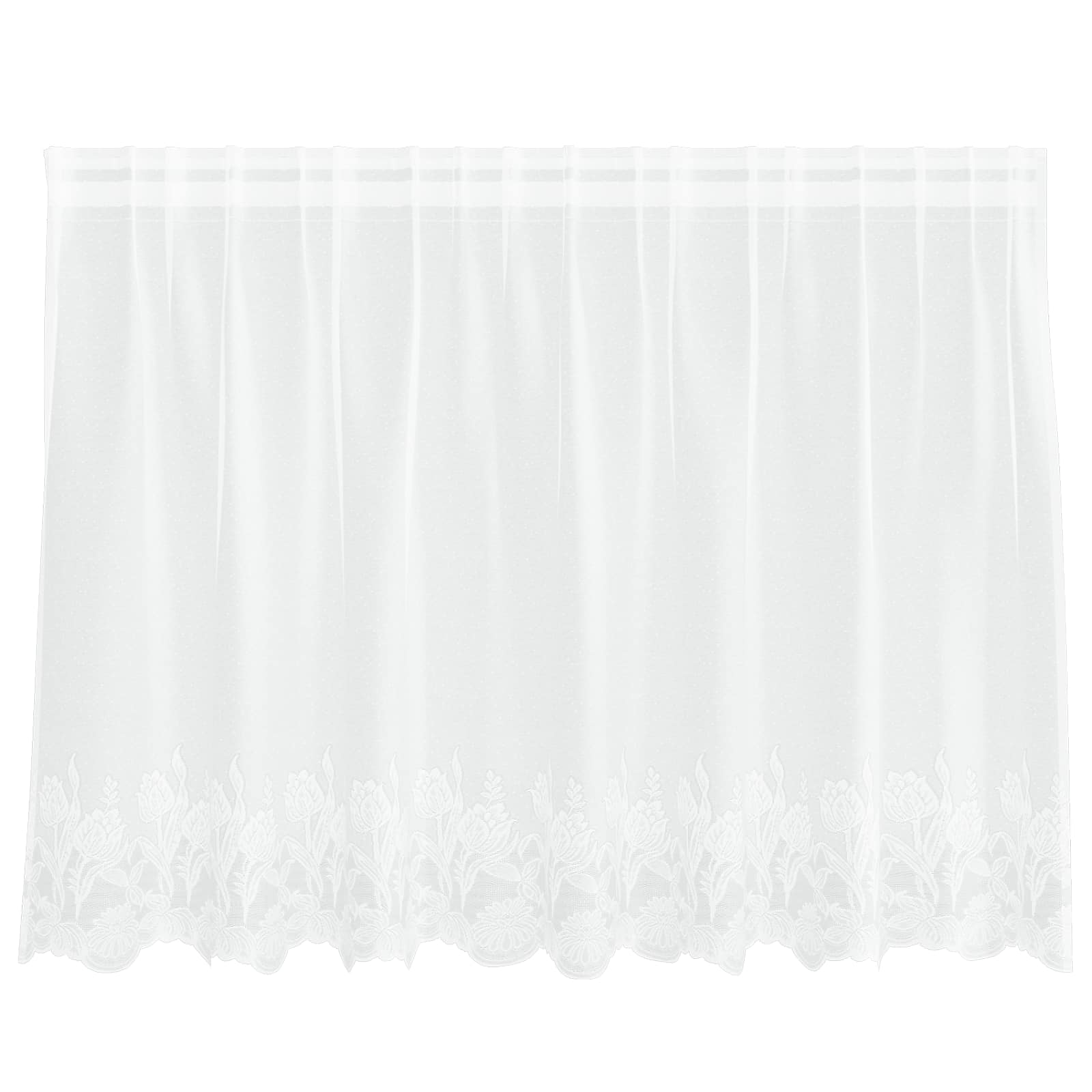 Spetsgardin Vit 80 x 200 cm Polyester