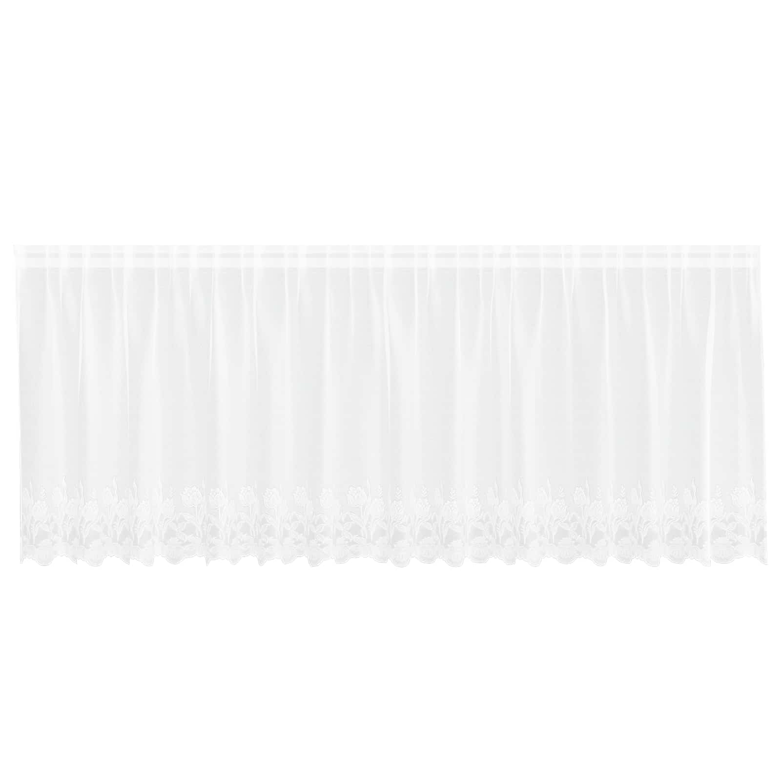 Spetsgardin Vit 80 x 400 cm Polyester