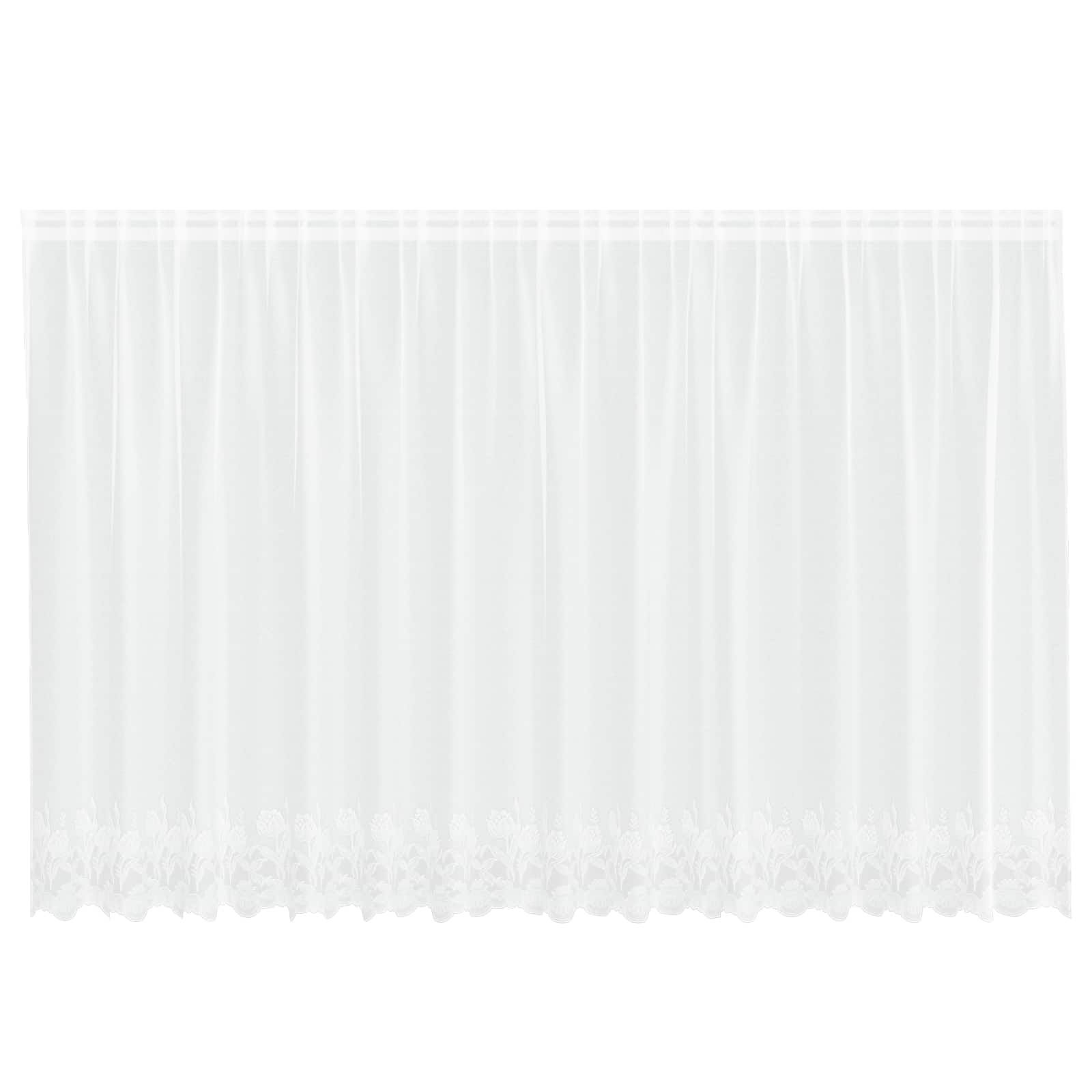 Spetsgardin Vit 160 x 400 cm Polyester