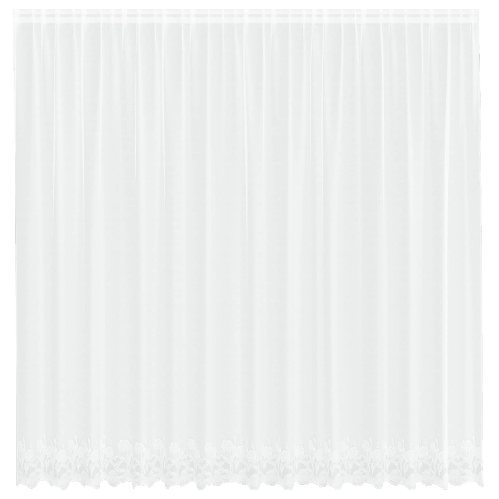 Spetsgardin Vit 245 x 400 cm Polyester