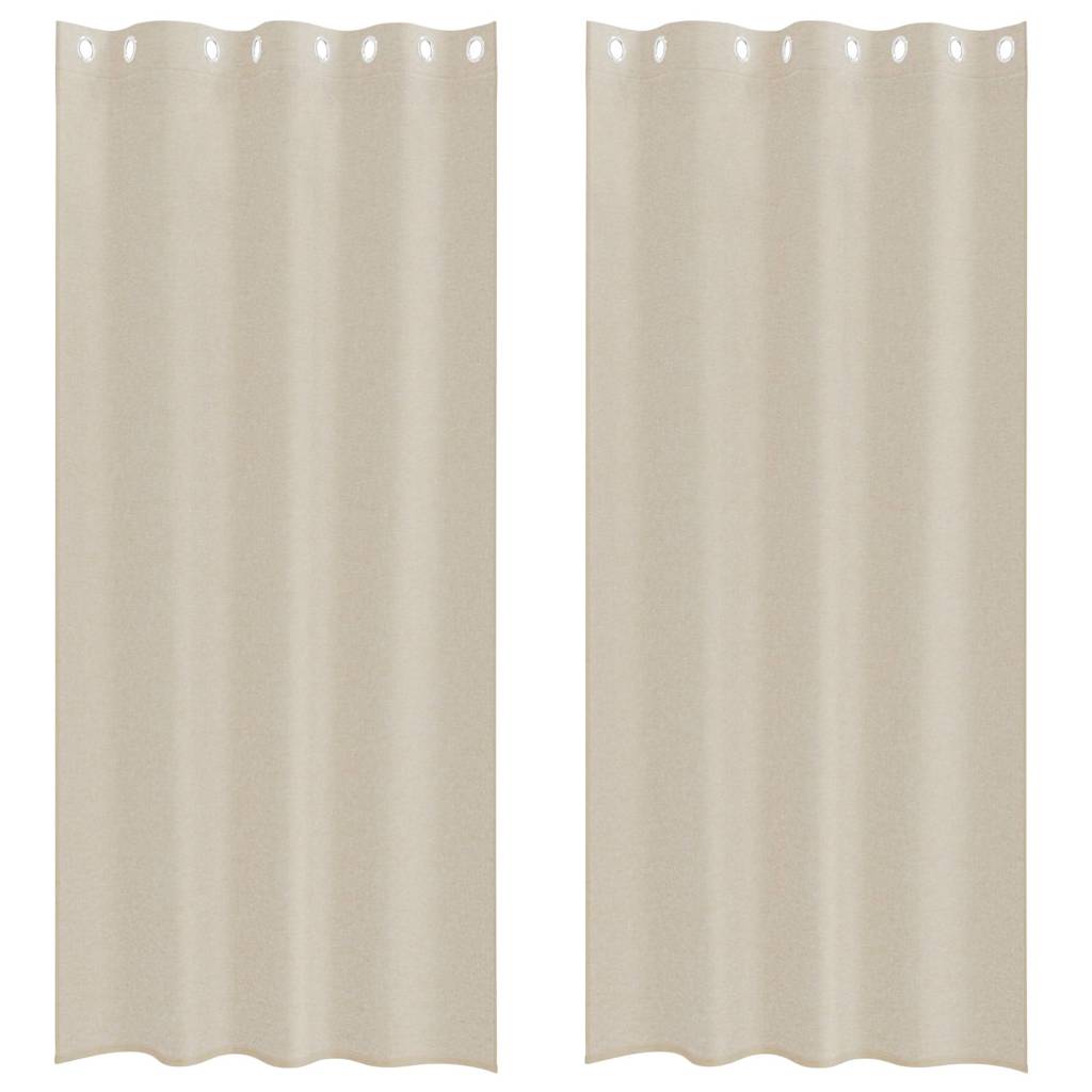 Voile Gardin 2 st Sand 245 x 140 cm Polyester