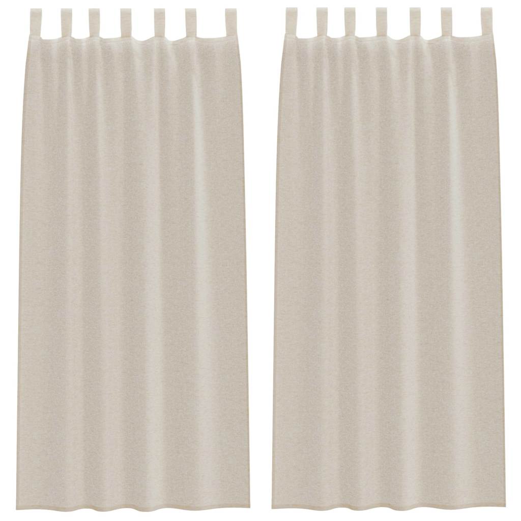 Voile Gardin 2 st Sand 260 x 140 cm Polyester