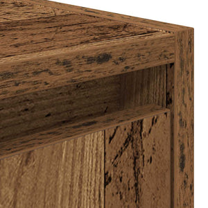 Väggmonterade sängskåp 2 st gammalt trä 38x34x40 cm