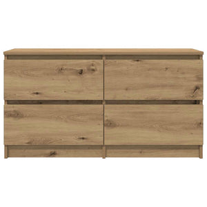 TV-bänk hantverksmässig ek 100x35x54 cm konstruerat trä