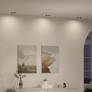 Spotlight 6 pcs Svart 9 x 9 x 2 cm Aluminium