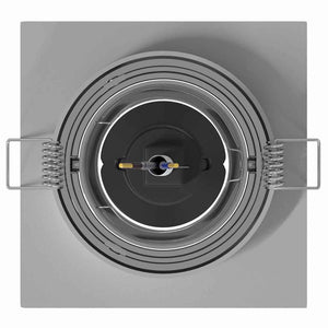 Spotlight 6 pcs Silver 9 x 9 x 2 cm Aluminium