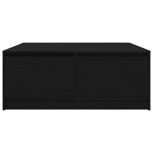 Soffbord med lådor svart ek 100x100x40 cm