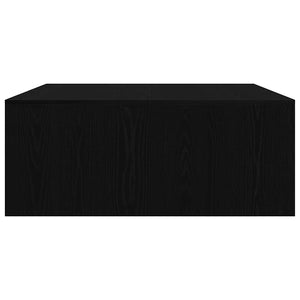 Soffbord med lådor svart ek 100x100x40 cm