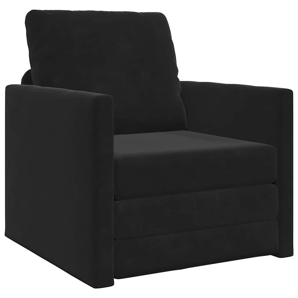 Soffsäng Svart 74 x 77 x 81 cm Sammet