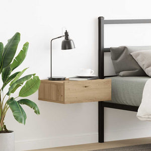 Svävande sängbord artisan ek 40x32x15 cm konstruerat trä