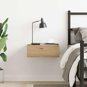 Svävande sängbord artisan ek 40x32x15 cm konstruerat trä