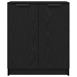 Skoskåp med hylla Svart Ek 59 x 35 x 70 cm Konstruerat trä