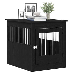 Hundbursmöbler svart ek 64,5x80x71 cm konstruerat trä