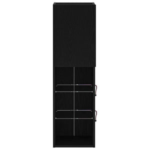 TV-skåp Väggmonterad Svart 30,5 x 30 x 102 cm Konstruerat trä