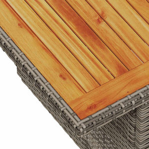 Soffgrupp för trädgården med dynor 10 delar grå konstrotting