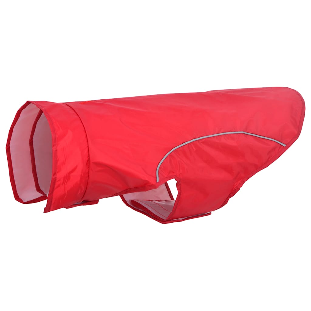 Regnrock för hundar med reflexer polyester röd XL