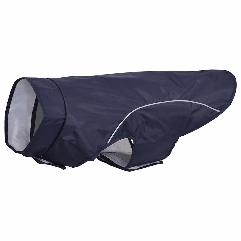 Regnrock för hundar med reflexer polyester marinblå XL