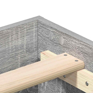 Sängram utan madrass grå Sonoma 160x200cm konstruerat trä