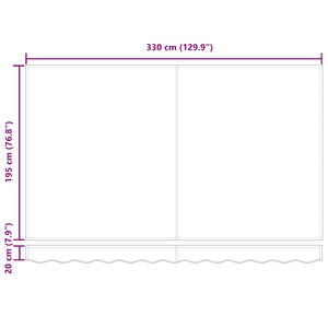 Markisväv Flerfärgsdesign 330 x 195 cm Polyester