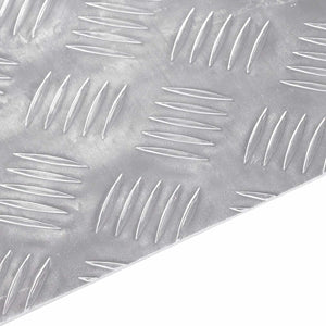 Trappsteg Rektangulär 4 pcs Silver 50 x 25 cm Aluminium