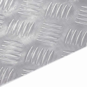 Trappsteg Fyrkantig 4 pcs Silver 50 x 50 cm Aluminium