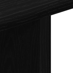 TV-bänk med hjul svart ek 80x40x45 cm konstruerat trä