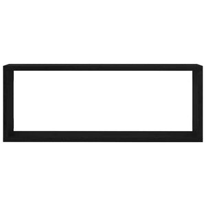 Vägghyllor 4 pcs Svart ek 60 x 15 x 23 cm Konstruerat trä