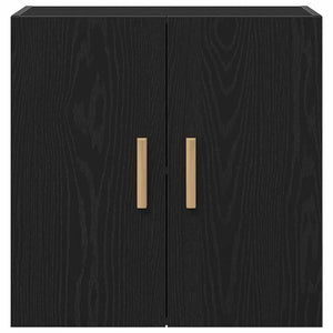 Väggskåp Väggmonterad Svart Ek 60 x 30 x 60 cm Konstruerat trä
