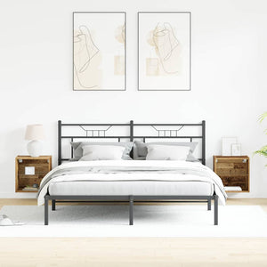 Flytande hylla 2 pcs Brun 40 x 28,5 x 40 cm Konstruerat trä