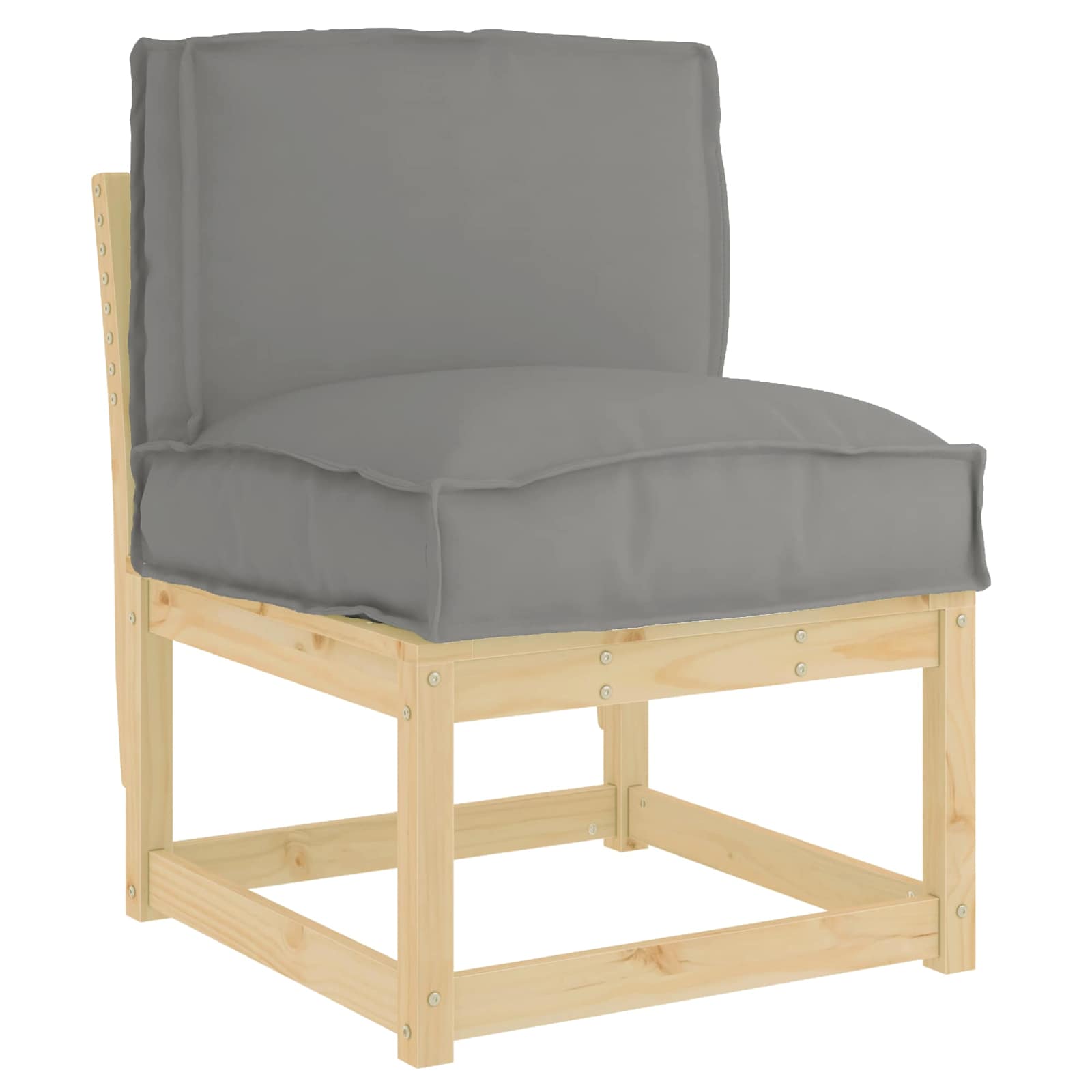 Kudde Grå 50 x 40 x 12 cm Oxford Tyg