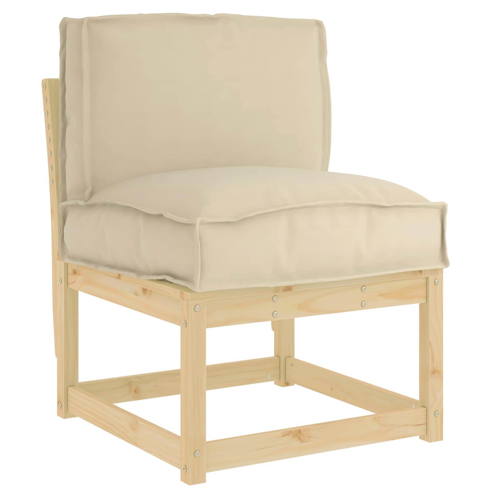 Kudde Beige 50 x 40 x 12 cm Oxford Tyg