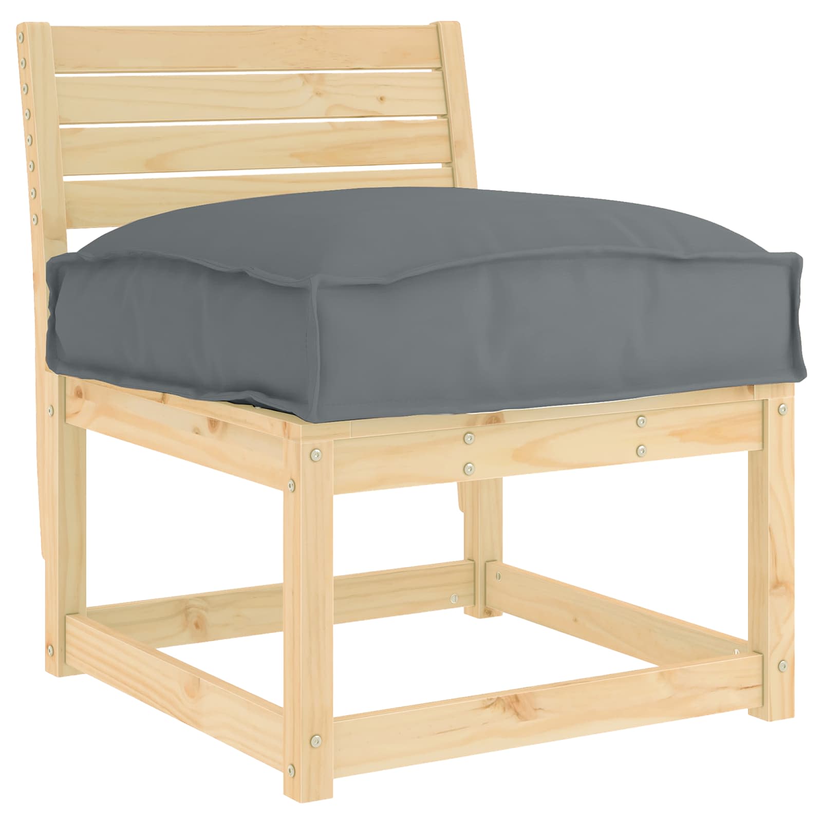 Kudde Oxford Tyg Antracit 50 x 50 x 12 cm