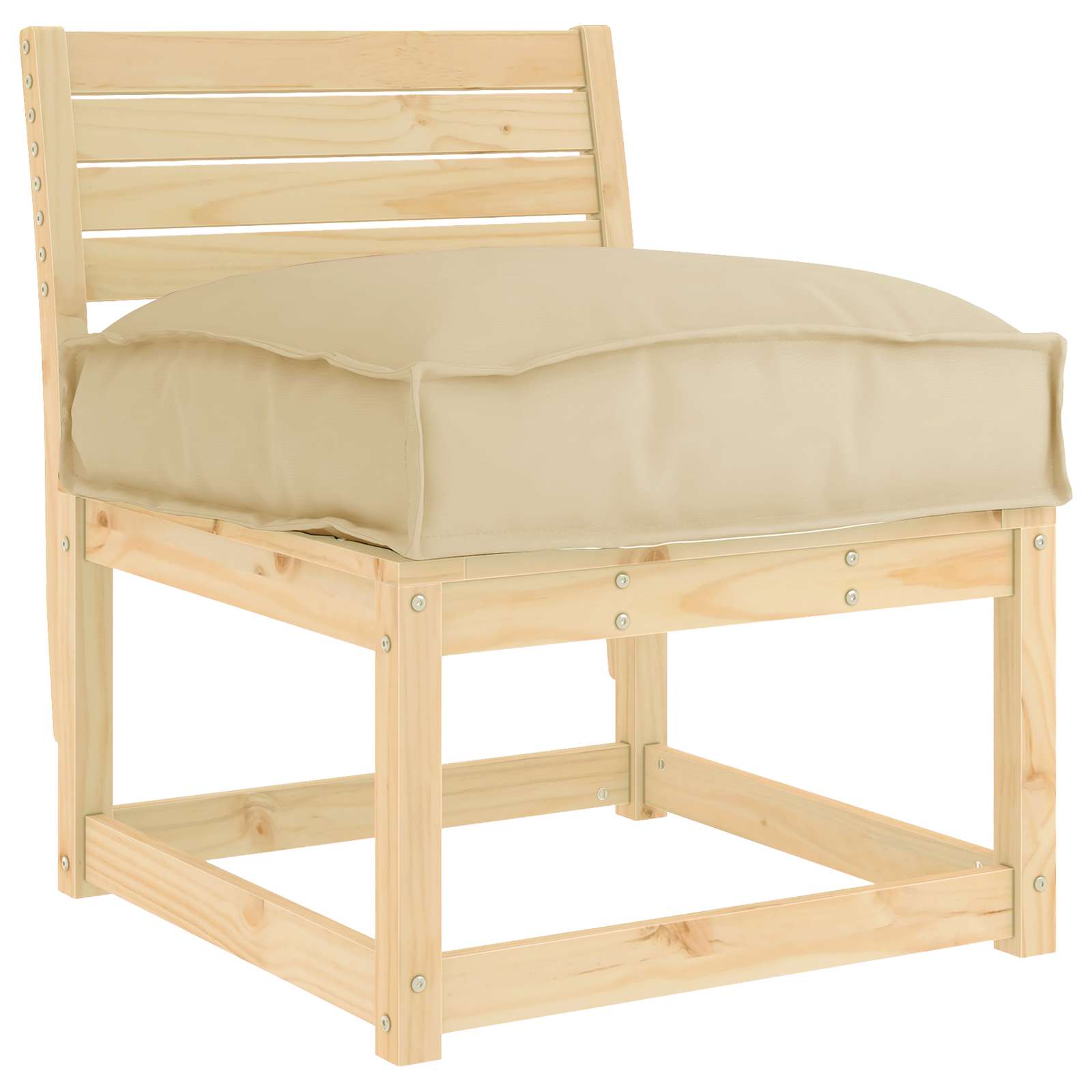 Kudde Oxford Tyg Beige 50 x 50 x 12 cm