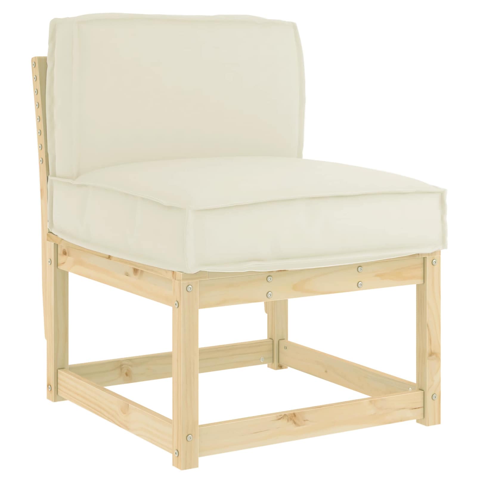 Kudde Kräm 60 x 40 x 12 cm Oxford Tyg