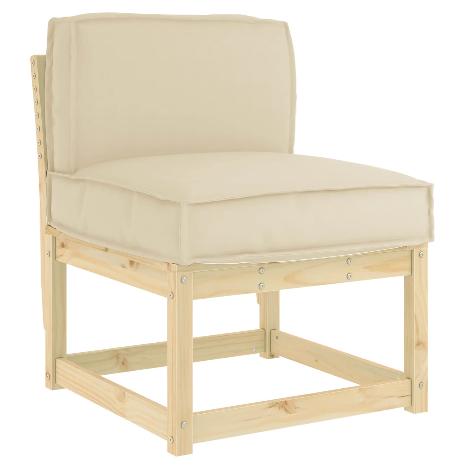 Kudde Beige 60 x 40 x 12 cm Oxford Tyg