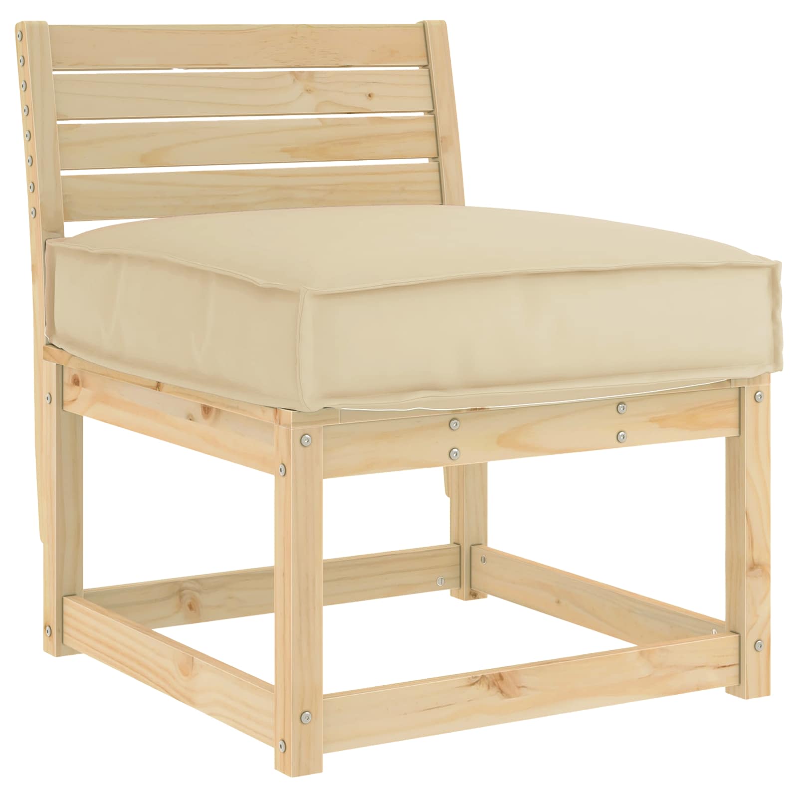 Kudde Oxford Tyg Beige 60 x 60 x 12 cm