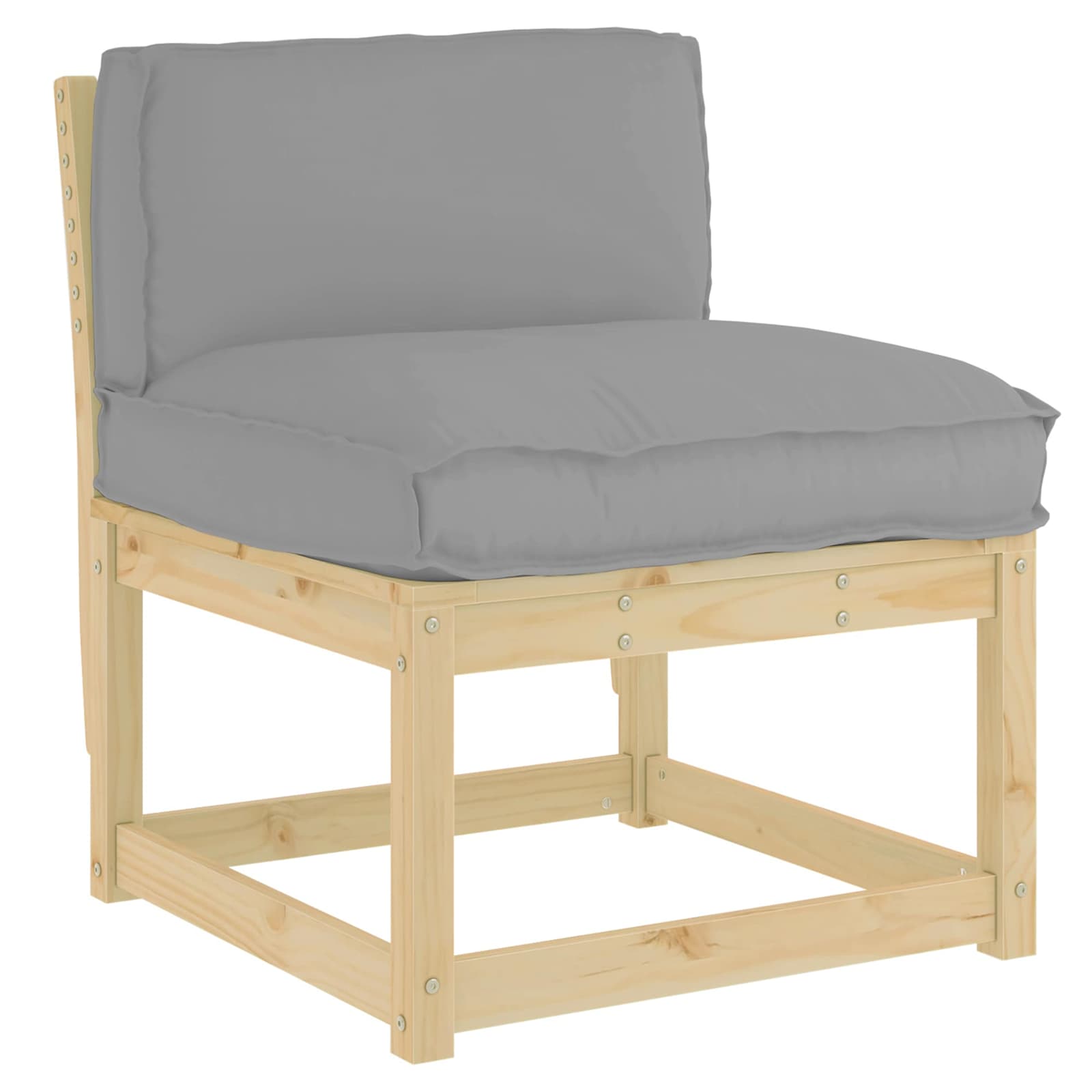 Kudde Grå 70 x 40 x 12 cm Oxford Tyg