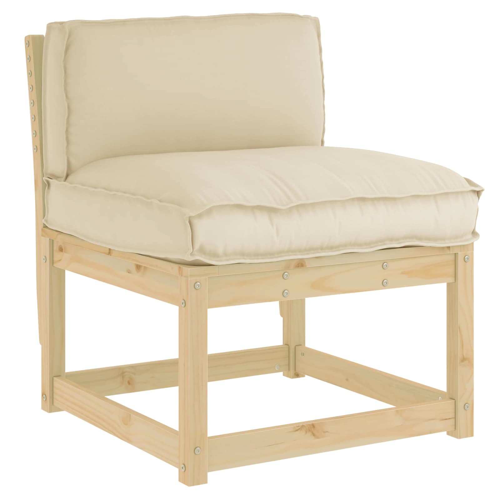 Kudde Oxford Tyg Beige 70 x 40 x 12 cm