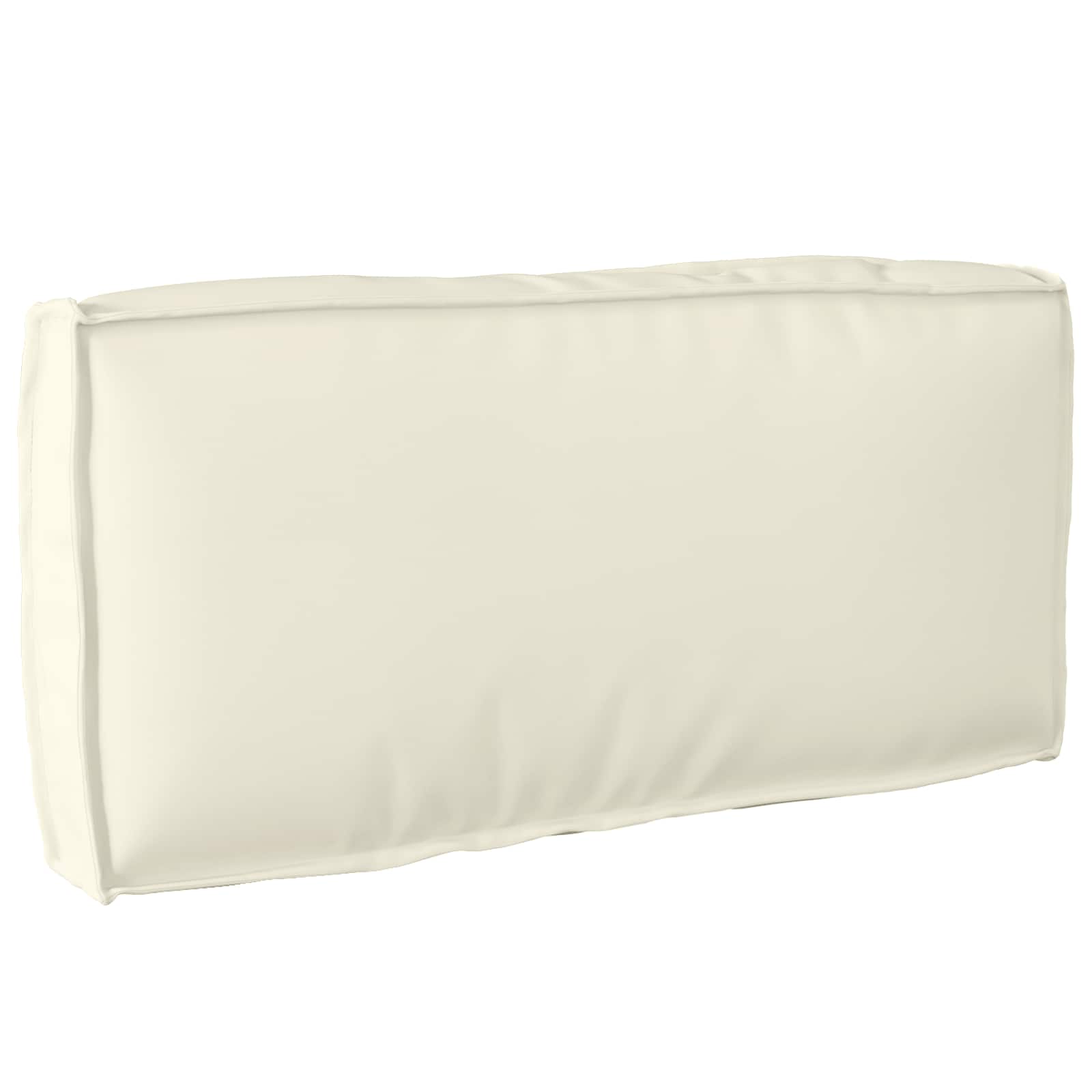 Kudde Oxford Tyg Gräddvit 80 x 40 x 12 cm