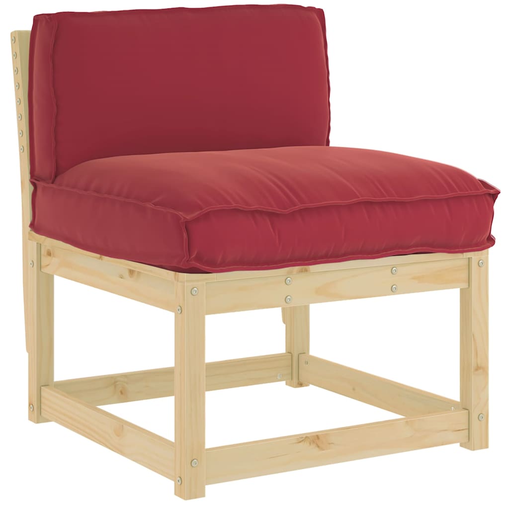Kudde Oxford Tyg Vinröd 80 x 40 x 12 cm