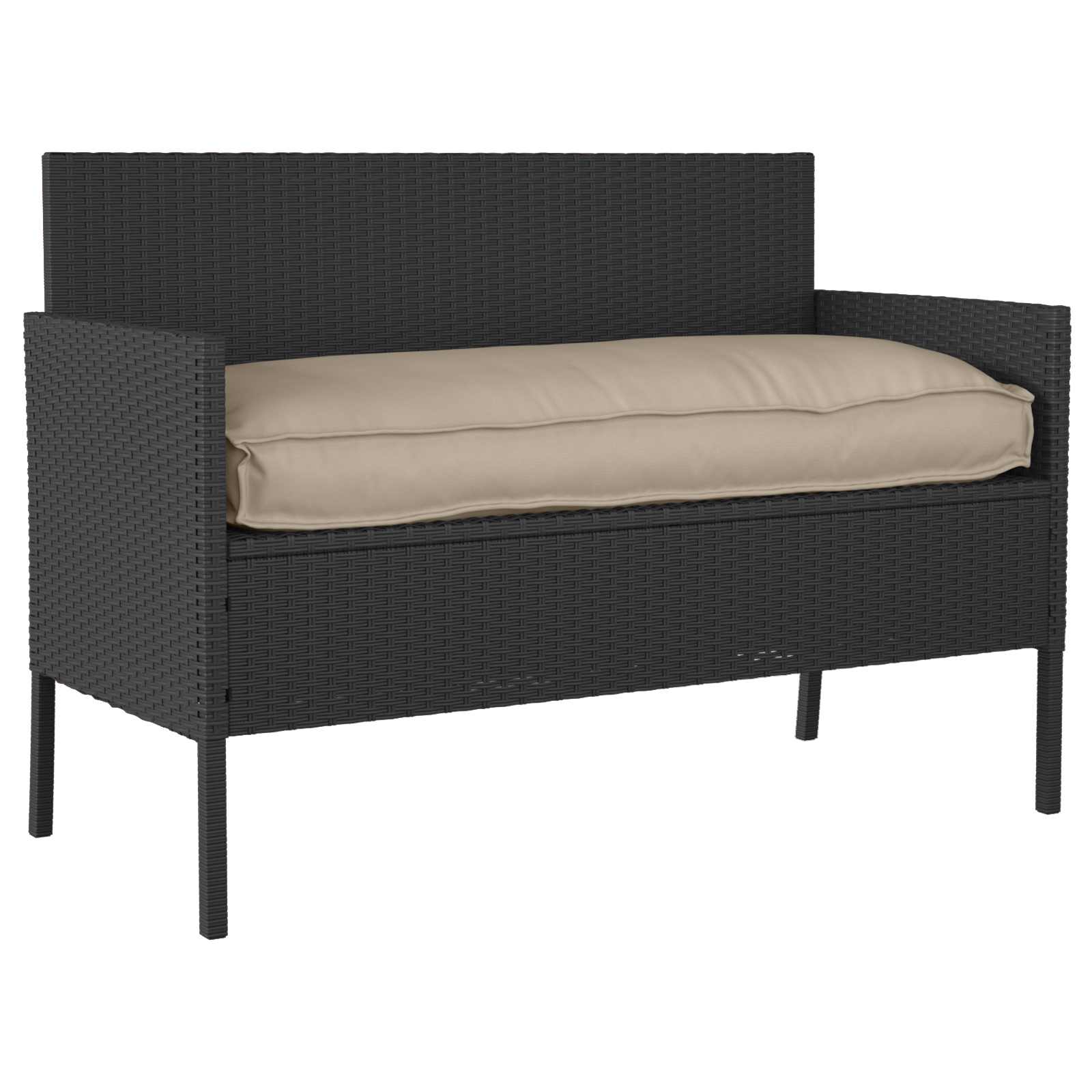 Kudde Oxford Tyg Taupe 120 x 50 x 12 cm