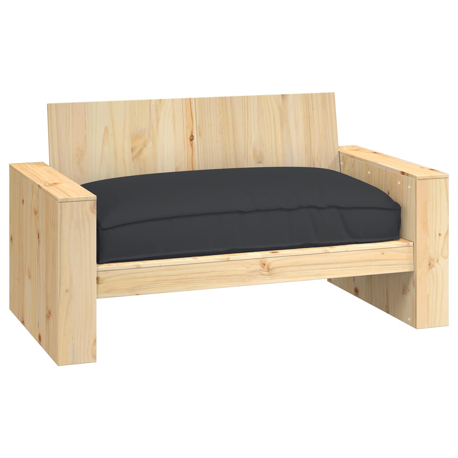 Kudde Oxford Tyg Svart 120 x 80 x 12 cm