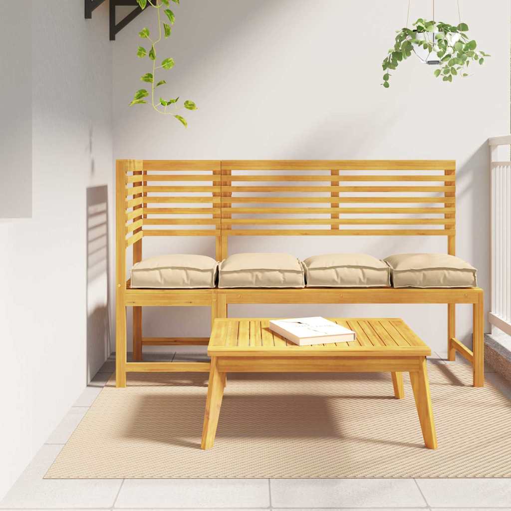 Kudde 4 st Oxford Tyg Beige 40 x 40 x 8 cm