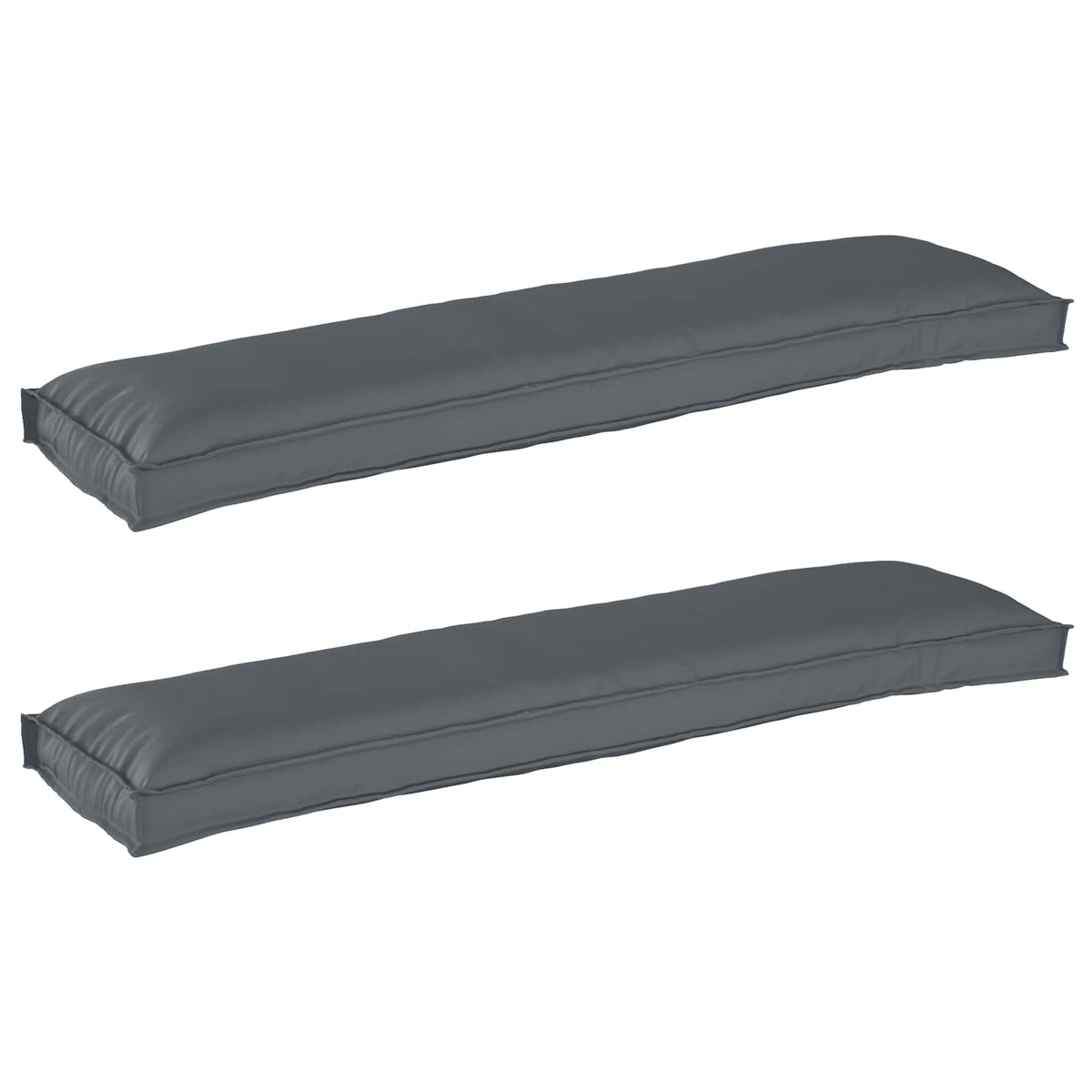 Pallkuddset 2 st Oxford Tyg Antracit 150 x 40 x 8 cm