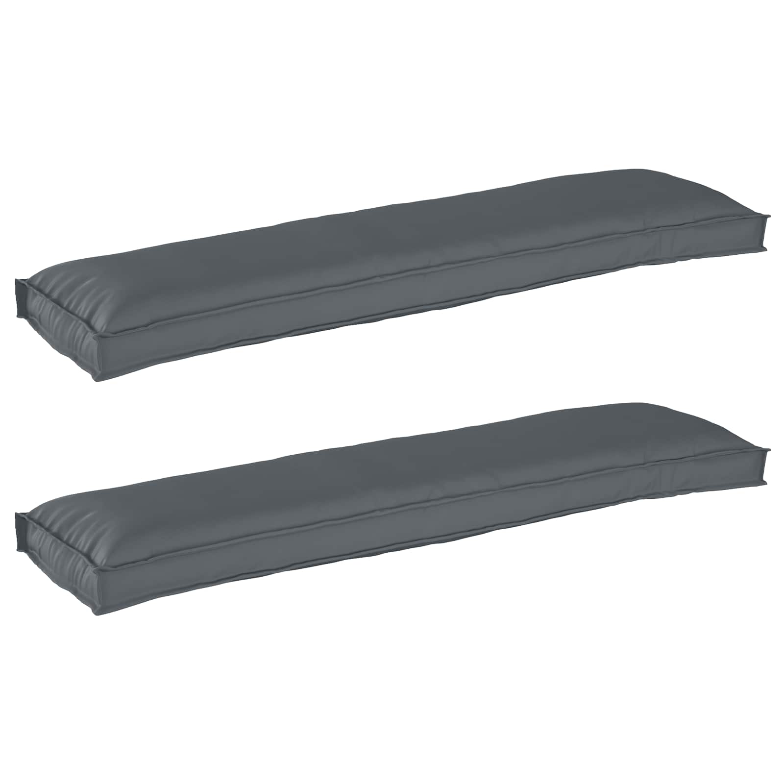 Pallkuddset 2 st Oxford Tyg Antracit 150 x 40 x 8 cm