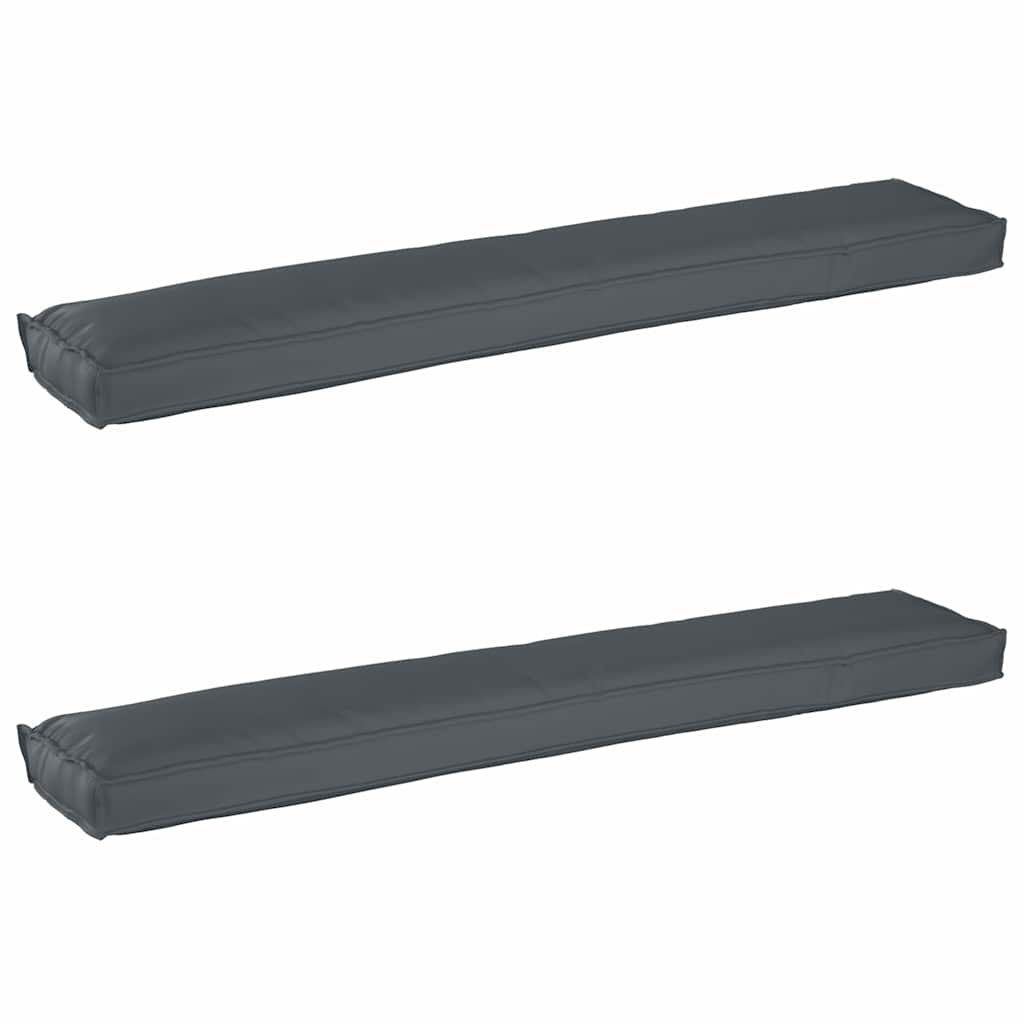 Pallkuddset 2 st Oxford Tyg Antracit 200 x 40 x 8 cm